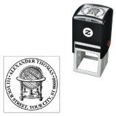 ヴィンテージWorld Globeリトグラフ#2名住所 セルフインキングスタンプ (インサイチュ)