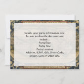 ヴィンテージWorld Map Atlas Historicalデザイン 招待状 (裏面)