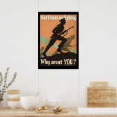 ヴィンテージWorld War 1軍隊募集のチャム ポスター (キッチン)