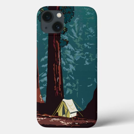 ヴィンテージWPAキャンピングインセコイア国立公園 Case-Mate iPhoneケース (裏面)