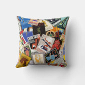 ヴィンテージWPAポスターコラージュNo. 1装飾用クッション クッション (裏面)