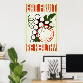 ヴィンテージWPAポスター、健康食べなの食べ、フルーツ ポスター (ホームオフィス)