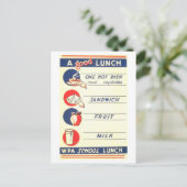 ヴィンテージWPAポスター「良いランチ」栄養 ポストカード (スタンド正面)