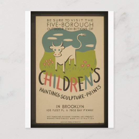 ヴィンテージWPAポスター – 1941へのレトロ ポストカード (正面)