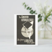 ヴィンテージWPAポスター「LIbraryをより頻繁に使用」 ポストカード (スタンド正面)