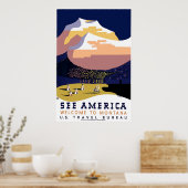 "ヴィンテージWPAモンタナポスター3" ポスター (キッチン)