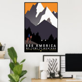 ヴィンテージWPAモンタナポスター ポスター (ホームオフィス)