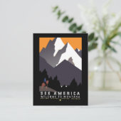 ヴィンテージWPAモンタナポスター ポストカード (スタンド正面)