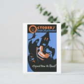 ヴィンテージWPAライブラリポスター10月読の ポストカード (スタンド正面)