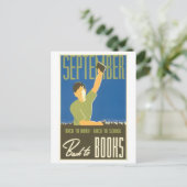 ヴィンテージWPAライブラリポスター9月読の ポストカード (スタンド正面)