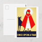 ヴィンテージWPAライブラリポスター「Once On a Time」 ポストカード (正面/裏面)