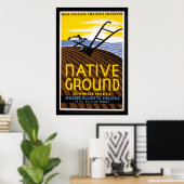 ヴィンテージWPA先住民グラウンドポスタープリント ポスター (ホームオフィス)