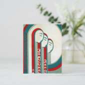 ヴィンテージWPA連邦劇場Aクリスマスカロル シーズンポストカード (スタンド正面)