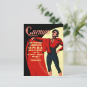 ヴィンテージWPA連邦音楽プロジェクトオペラカルメン ポストカード (スタンド正面)