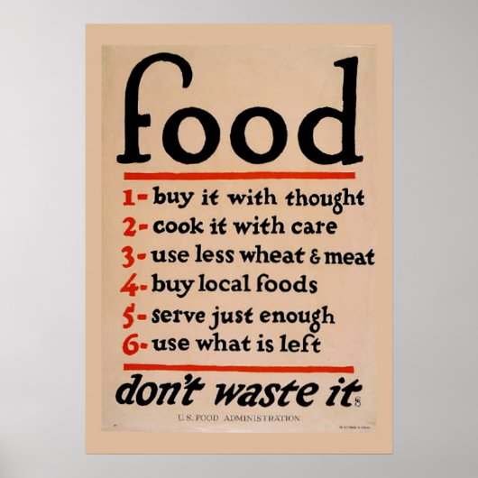 ヴィンテージWPA食品、キッチンダイニング ポスター (正面)