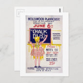 ヴィンテージWPA Federal Theater Project Hollywood 遊 ポストカード (正面/裏面)