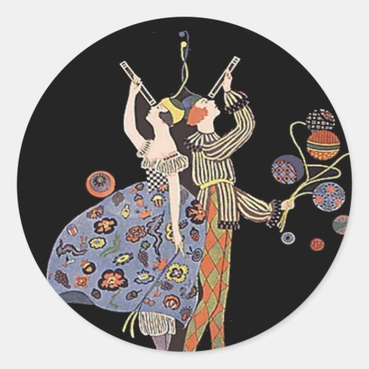 ヴィンテージWW1アールデコポスター ラウンドシール (正面)