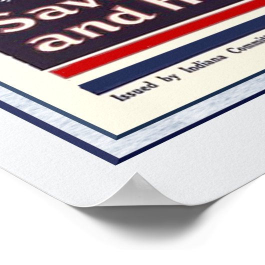 ヴィンテージWW1インディアナコーンサイロ愛国的農家 ポスター (角)