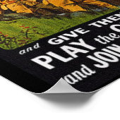 ヴィンテージWW1英国サッカー大隊 ポスター (角)