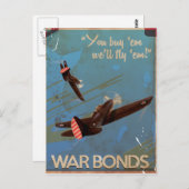 ヴィンテージWW2クラシック旅行ポスター ポストカード (正面/裏面)