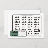 ヴィンテージWW IIライトタンクのグラフ サンキューカード (正面/裏面)