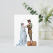 ヴィンテージWWIアーミーブライド ポストカード (スタンド正面)