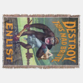 ヴィンテージWWIポスター – この不機嫌を破壊 スローブランケット (正面)