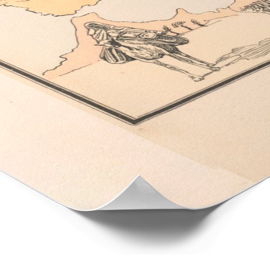 ヴィンテージWWIヨーロッパの政治漫画の地図（1915年） ポスター (角)