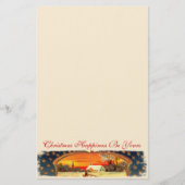 ヴィンテージWWI愛国的クリスマス文房具 便箋 (正面)