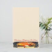 ヴィンテージWWI愛国的クリスマス文房具 便箋 (スタンド正面)