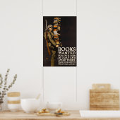 ヴィンテージWWIIアメリカ軍隊図書館 ポスター (キッチン)