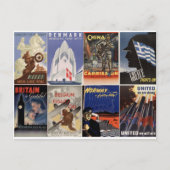 ヴィンテージWWIIポスター統一された：私たちは強い ポストカード (正面)