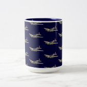 ヴィンテージWWII米国の航空機2 ツートーンマグカップ (中央)