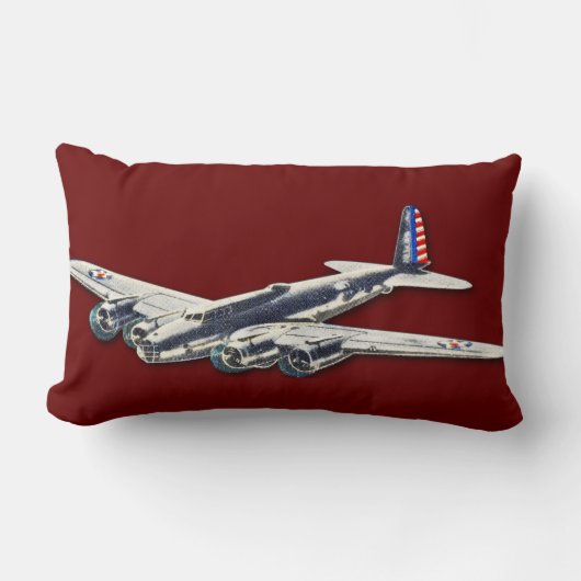 ヴィンテージWWII米国の航空機 ランバークッション (正面)
