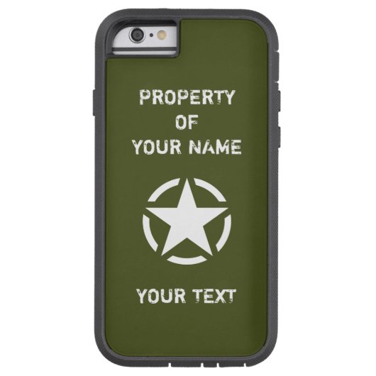 ヴィンテージWWII軍隊ビークル白星インサークル Case-Mate iPhoneケース (裏面)