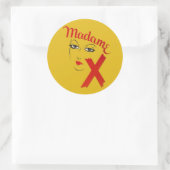 ヴィンテージX映画グラフィックはっきりした女性 ラウンドシール (バッグ)