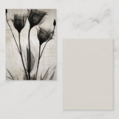 ヴィンテージX線フラワー ノートカード (正面/裏面)