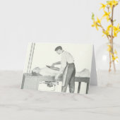 ヴィンテージX線男性 カード (黄色い花)