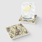 ヴィンテージXoloitzcuintleシームレス ストーンコースター (横)