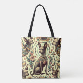 ヴィンテージXoloitzcuintleシームレス トートバッグ (裏面)