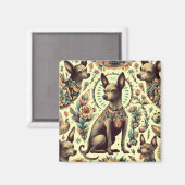 ヴィンテージXoloitzcuintleシームレス マグネット (正面/裏面)