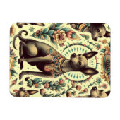 ヴィンテージXoloitzcuintleシームレス マグネット (横)