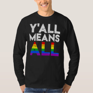 ヴィンテージY'all means Lgbtレインボープライドレズビアンゲイ Tシャツ