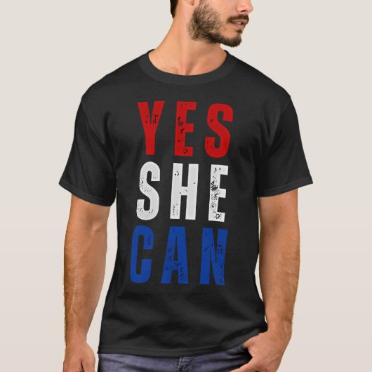 ヴィンテージYes彼女カマラハリス2024選挙 Tシャツ (正面)