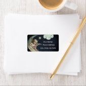 ヴィンテージYoung Angel on Moon Personalizationアドレス ラベル (インサイチュ)