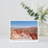 ヴィンテージZion結婚式の日付はがきを保存 ポストカード (スタンド正面)