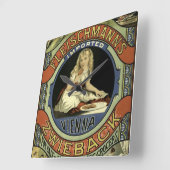 ヴィンテージZwieback広告 スクエア壁時計 (傾斜)