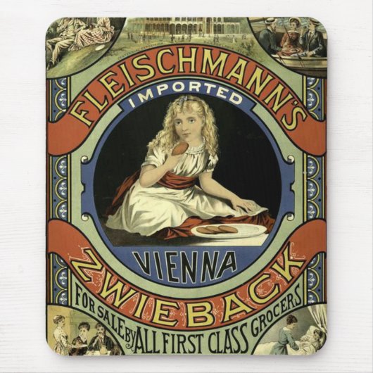 ヴィンテージZwieback広告 マウスパッド (正面)