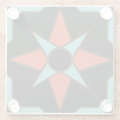 ヴィンテートカタリナアイランドタイルデザイン ガラスコースター (裏面)