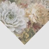 ヴィンテ動揺してージウェディングドレス&素朴花模様 薄葉紙 (詳細)